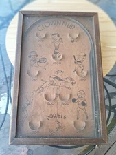Vintage 1933 Clown-N-Up Tabletop Pinball Game Clown Up Northwestern Mailbox Co.