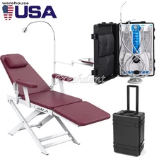 Portable Dental Delivery Unit Strong Syringe suction Air Compressor 4Hole /Chair