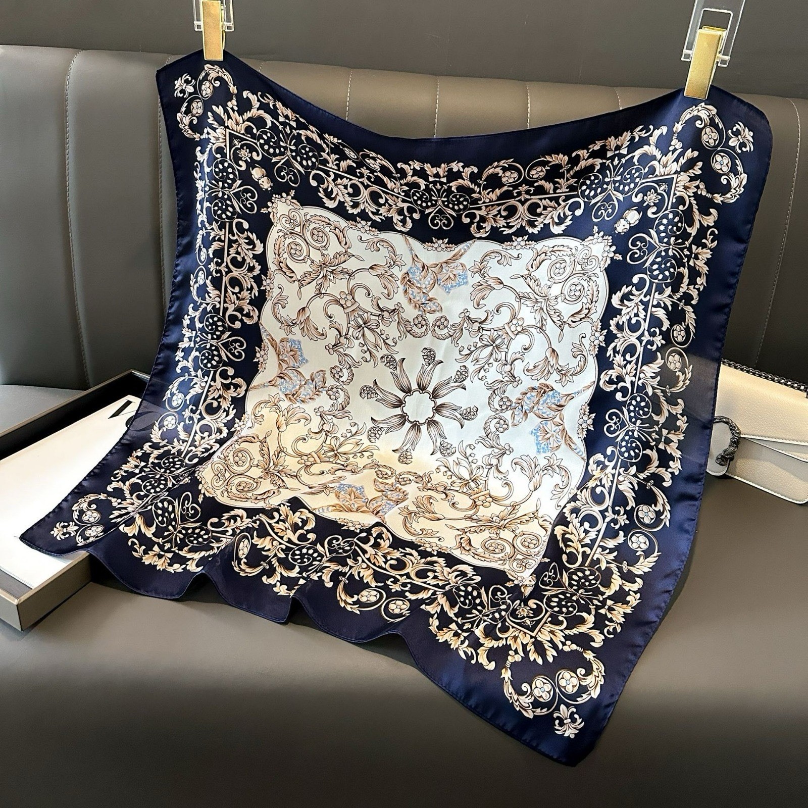 Silk Feel Square Scarf 70x70cm Neck Head Wrap Bandana 100% Polyester