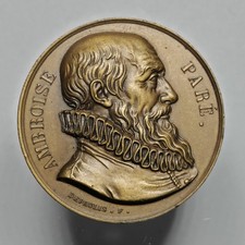 Medaglia Ambroise Paré Medico Chirurgo Opus DePaulis F. Bronze 41mm