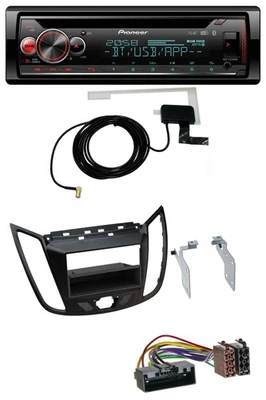 Pioneer DAB CD MP3 USB Bluetooth Autoradio für Ford C-Max Kuga matt schwarz - Bild 1 von 4