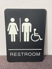 Restroom Signage Bathroom Signs Men Women 9x6   Acrylic