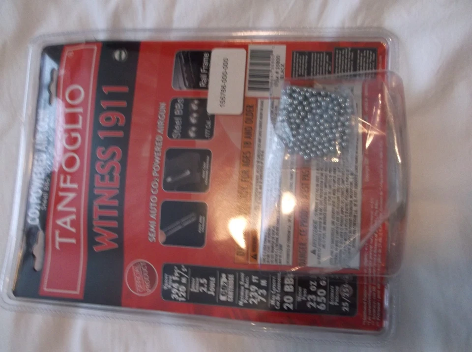 Pistola de ar Tanfoglio Witness 1911 semi automática movida a CO2 BB - Imagem 4 de 4