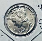 1941-P Mercury 10c 90% SILVER ~ GEM BU ~ Partial Split Bands ~ GR8 Luster ~ B41