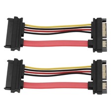 Create idea 2pcs SATA to SAS Data Cable 22 Pin Male to 29 Pin Female Adapter Har