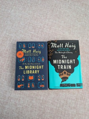 The Midnight Library and The Midnight Train by Matt Haig Hardcovers