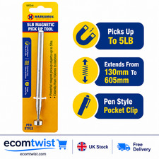 Marksman 5LB Magnetic Pick Up Tool Telescopic Pen Magnet Extending 605mm