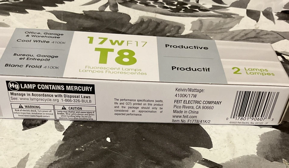 🌻 Feit Electric Fluorescent Bulb 1250 Lumens T8 (SET OF 2📦)17W 24" F17T8/41🆕 - Image 3 of 3