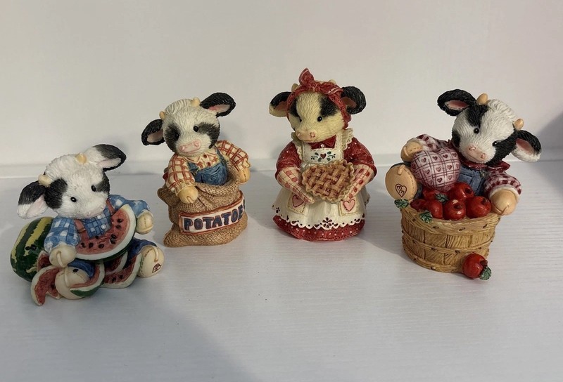 Mary's Moo Moos Figurines Lot Of 4 - 1994 Enesco