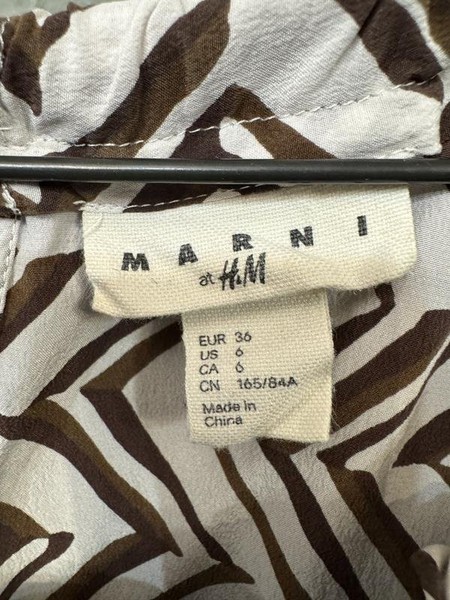 Women Marni Shirt Brown Silk 36 / S / 44