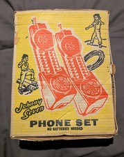 196o's JOHNNY SEVEN PHONE SET IN ORIGINAL BOX