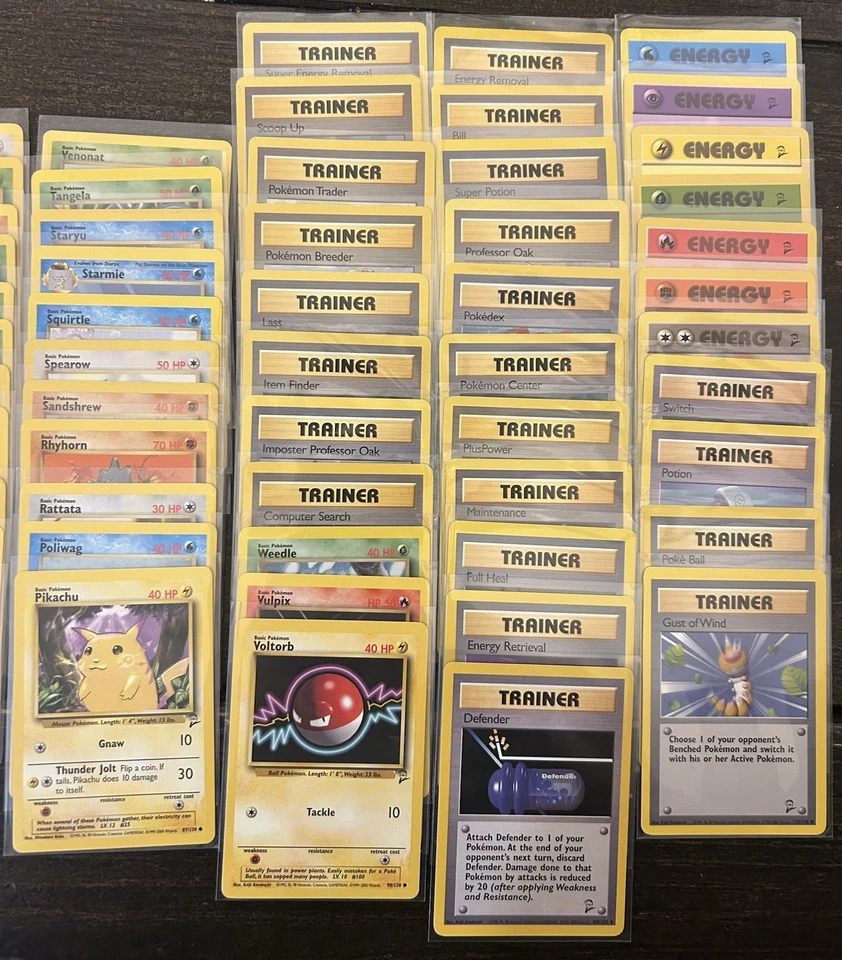 Pokemon Complete Non Holo Base Set 2 Set 21-130 Cards Mostly LP - Image 4 of 4