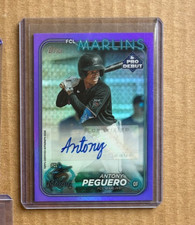 2024 ANTHONY PEGUERO TOPPS PRO DEBUT PURPLE FOIL AUTO 164/299