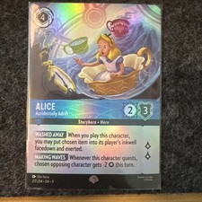 Disney Lorcana Fabled Alice Accidentally Adrift Epic NM Foil Card