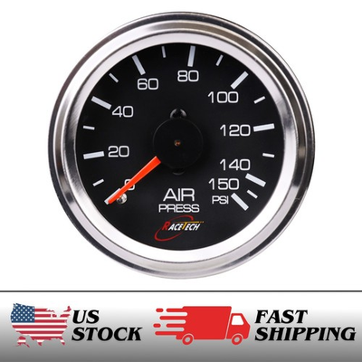 #ad #ad RACETECH 52MM 150 PSI Single Mechanical Air Suspension Pressure Gauge Black $34.99