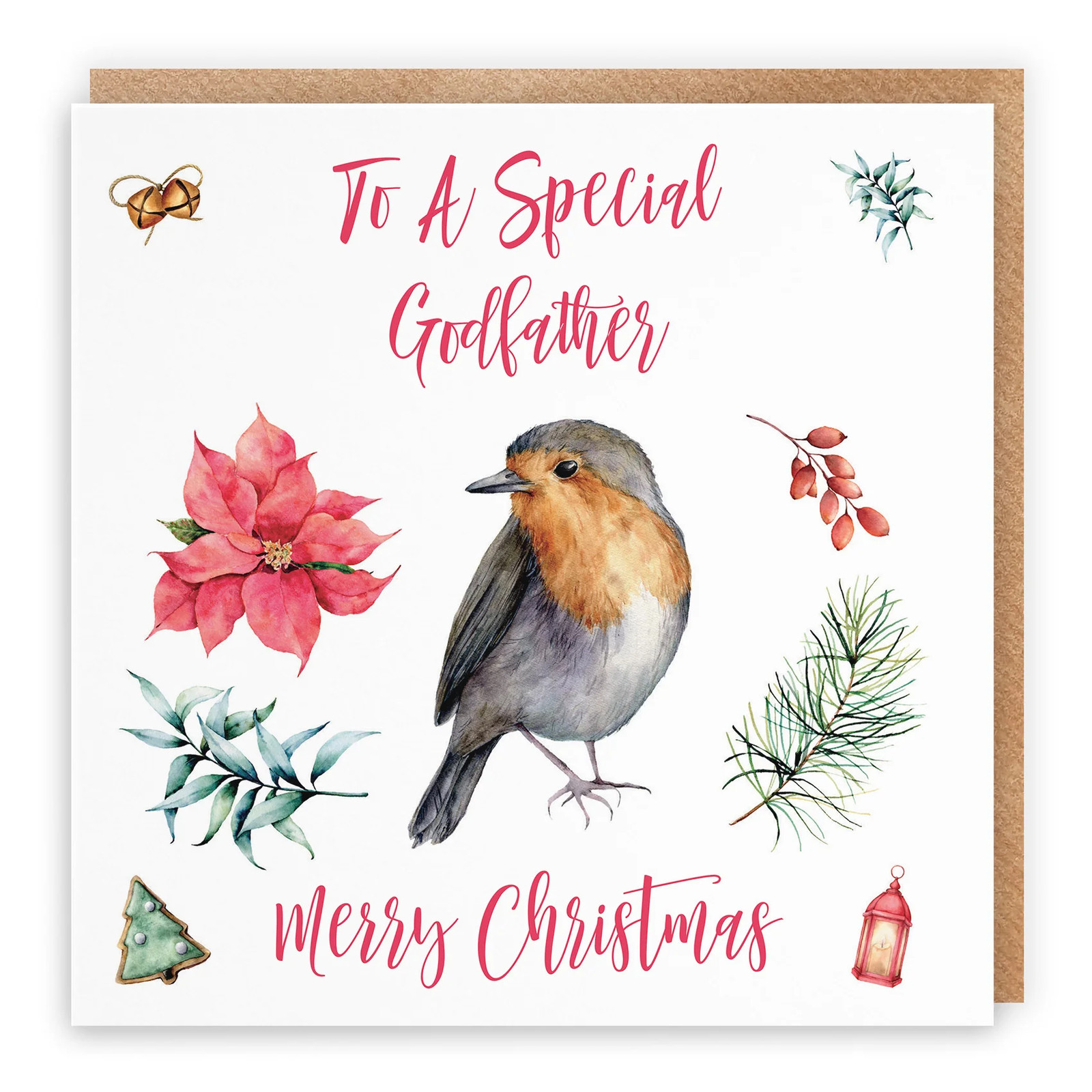 Godfather Christmas Card Festive