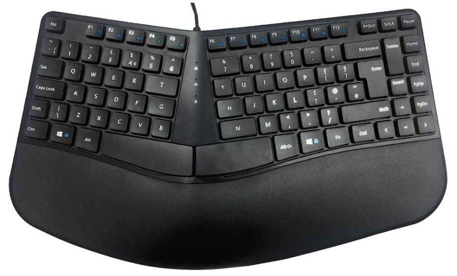ACCURATUS - Contour Split Key USB Multimedia Keyboard, Black
