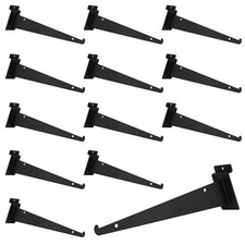PYBTOOL 10 Inch Slatwall Shelf Bracket, Accessories, 10 Inch, Black