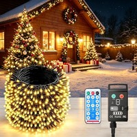 LED Lichterkette AußEn 20M 200 LED Warmweiß USB Aufladbar Mit Timer