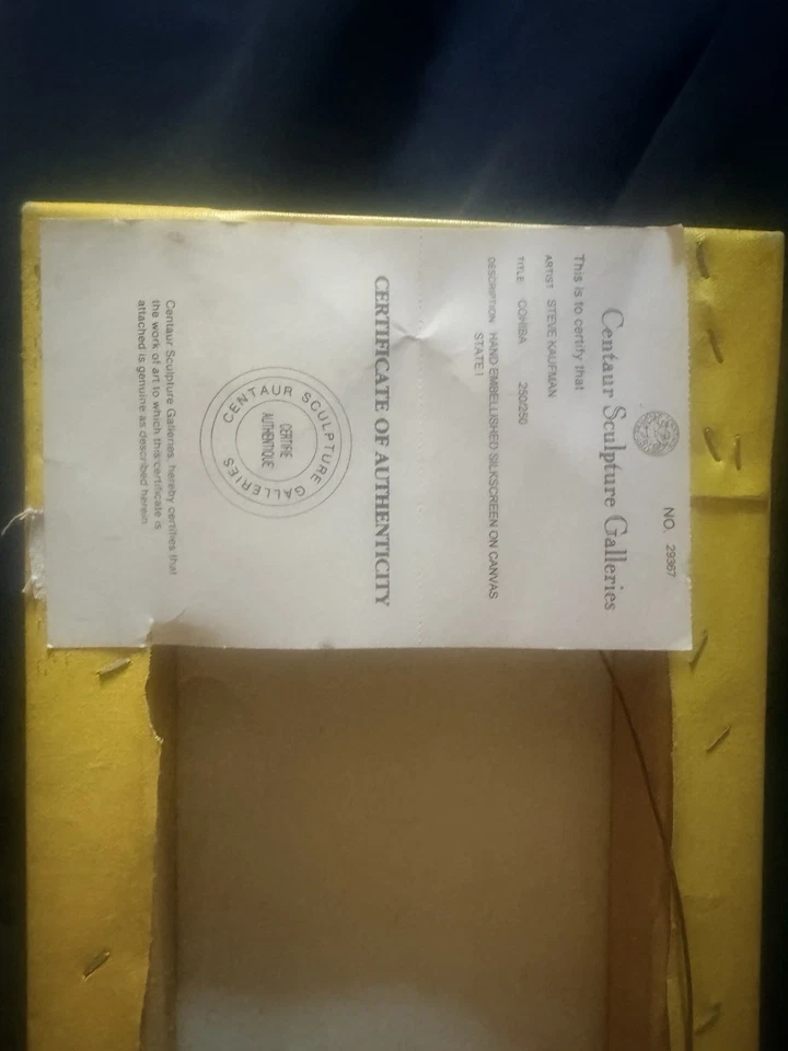 Pintura en lienzo Steve Kaufman Cohiba rara 250/250 copia final 10x a la derecha excelente Foto 4 de 4