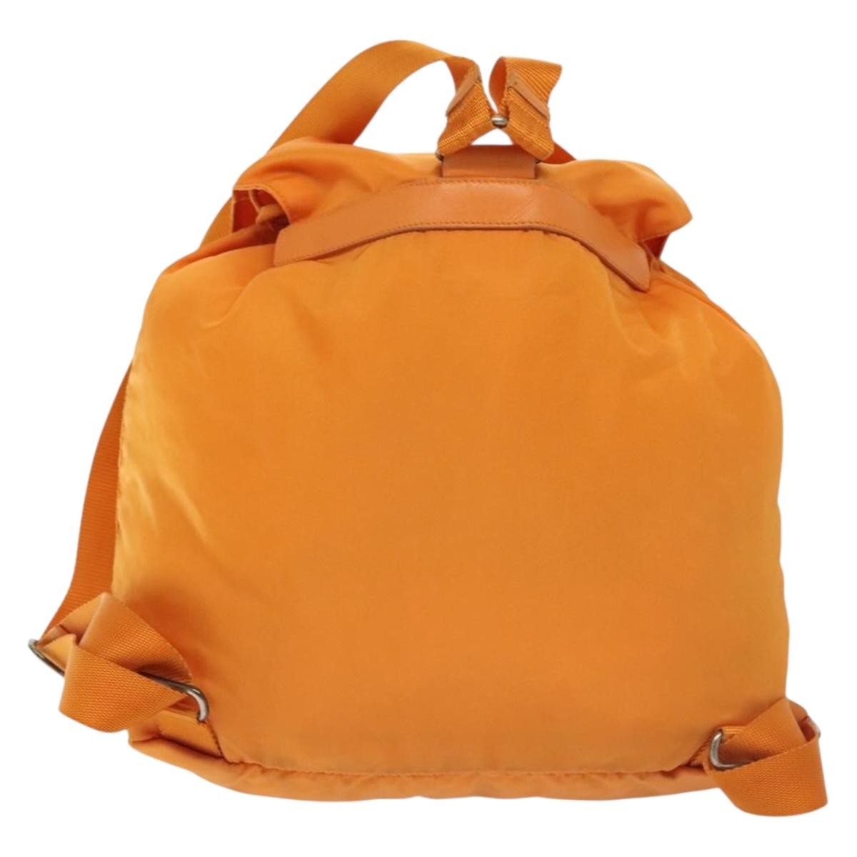 PRADA Backpack Nylon Orange Silver Auth 140110 PRADA Backpack Nylon Orange Silver Auth 140110 | eBay main image 2