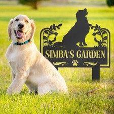 Custom Pet Memorial Metal Stake, Dog Garden Sign, Grave Marker, Remembrance Gift