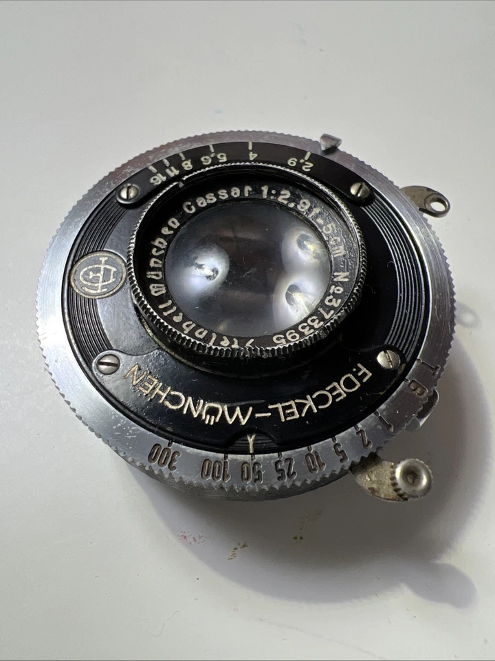 F Deckel Munchen Compur Shutter Steinheil Cassar 50mm 1:2.9 Lens Medium Format - Image 4 of 4