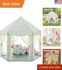 Princess Tent Girls Celadon Large Playhouse Kids Castle Play Tent with Star L...