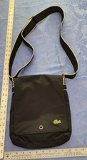 Lacoste Black Messenger Bag Crossbody Shoulder Bag Vintage