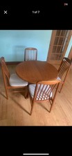 Vintage Retro Laurits M Larsen Danish Extending Teak Dining Table and 4 Chairs