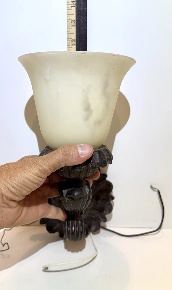 Metal Wall Light Sconce Bathroom Entryway Victorian Flower Petal Electrical - Image 2 of 4