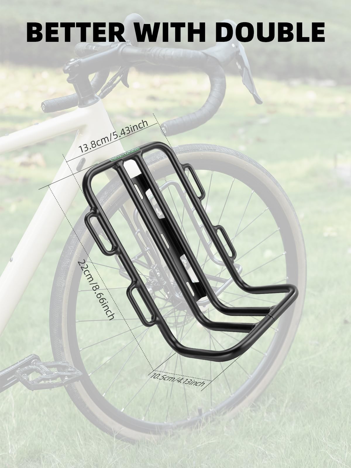 ROCKBROS Front Bike Rack Aluminum Alloy Luggage Touring Carrier Racks 6.6lbs ...