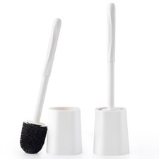 2 Pack Toilet Brush for Bathroom, Toilet Brush and Holder Set, Toilet Bowl Br...