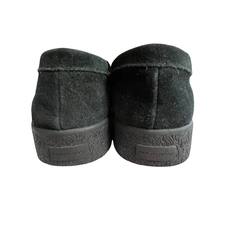 Mocasines sin cordones Taryn Rose "Greta" TRO523 de cuero negro para mujer EE. UU. 9,5  Foto 4 de 4