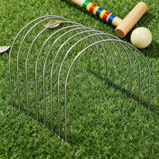 Set of 10 Croquet Wickets Replacement for Croquet Metal Hoops with Galvanized...