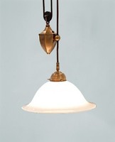 HäNgeleuchte E27 Verstellbar Berliner Messing Glas L:30 Cm Pendelleuchte KüChe