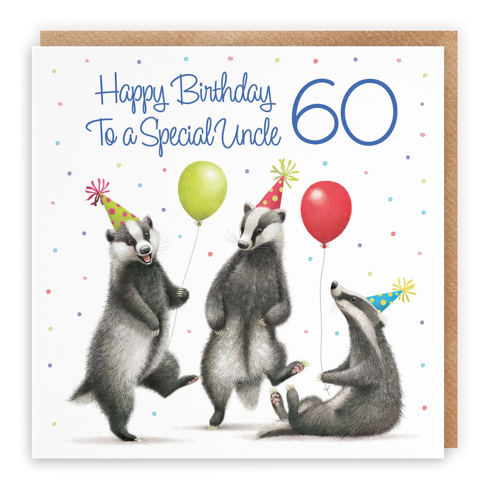 60th Uncle Badgers Birthday Card Milo's Gallery