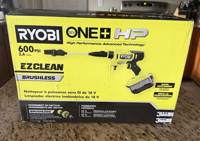 #ad Ryobi ONE HP 18V Brushless EZClean 600psi 0.7gpm Cordless Cold Water Power... $75.00