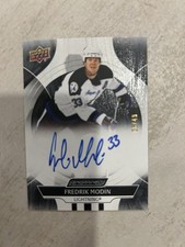 2024-25 UD Engrained Icons Hockey Auto /49 Fredrik Modin Tampa Bay Lightning