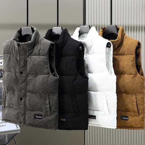 Mens Winter Body Warmer Sleeveless Padded Waistcoat Gilet Jacket Quilted Vest - Foto 2 di 17