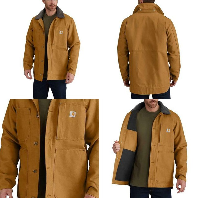 Carhartt Brown Full Swing Chore Coat Barn Jacket Mens Large 102707 211
