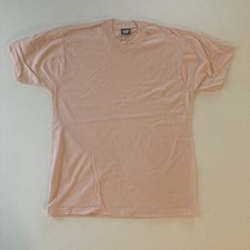 Vintage Screen Stars Best Coral Pink New Old Stock Blank T-Shirt Sz Large 80s