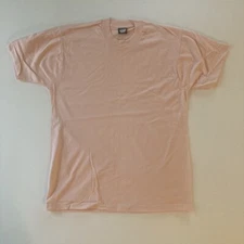 Vintage Screen Stars Best Coral Pink New Old Stock Blank T-Shirt Sz Large 80s