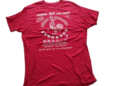 Original SRIRACHA Hot Chili Sauce T-Shirt  TUONG OT SRIRACHA | Huy Fong Foods XL