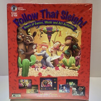 Follow that Sleigh! Wonder Movies Virtual Arts PC & Mac CD-Rom Brand New Sealed