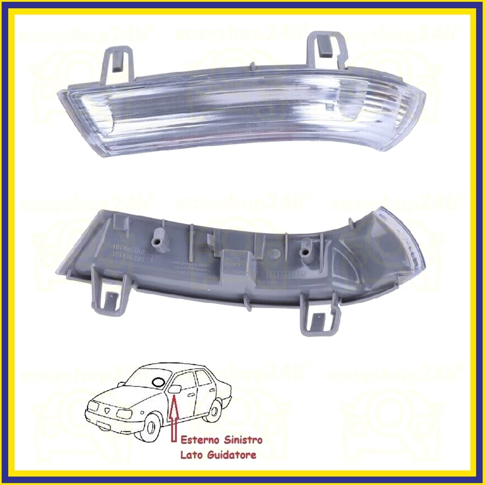 FANALE FANALINO SPECCHIO SX PER VW GOLF 5 PASSAT EOS JETTA FRECCIA RETROVISORE - Immagine 2 di 3