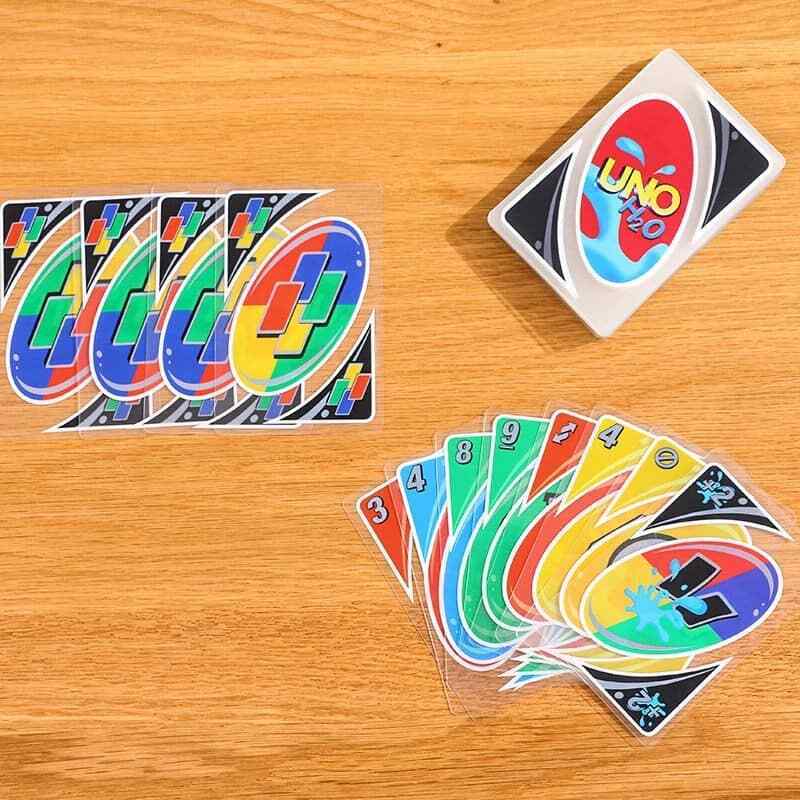 UNO H2O - Juego de cartas de PVC perfecto para la familia, impermeable,  transparente, interesante y divertido (azul)