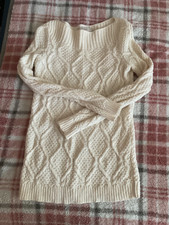 Ann Taylor LOFT Women's XS White Boatneck Sweater Knit Pullover Long Sleeve EUC
