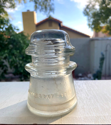Hemingray 17 Vintage HEMINGRAY 17 Clear Glass Telephone Insulator 4 iNCH 12-50 | eBay