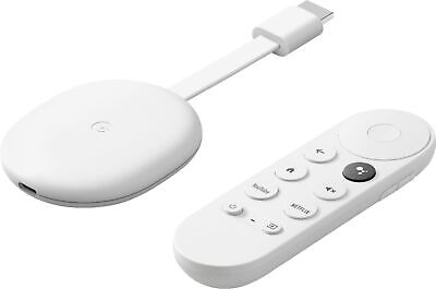 Google Chromecast 4 with Google TV 4K - Streaming Entertainment in 4K HDR - Snow